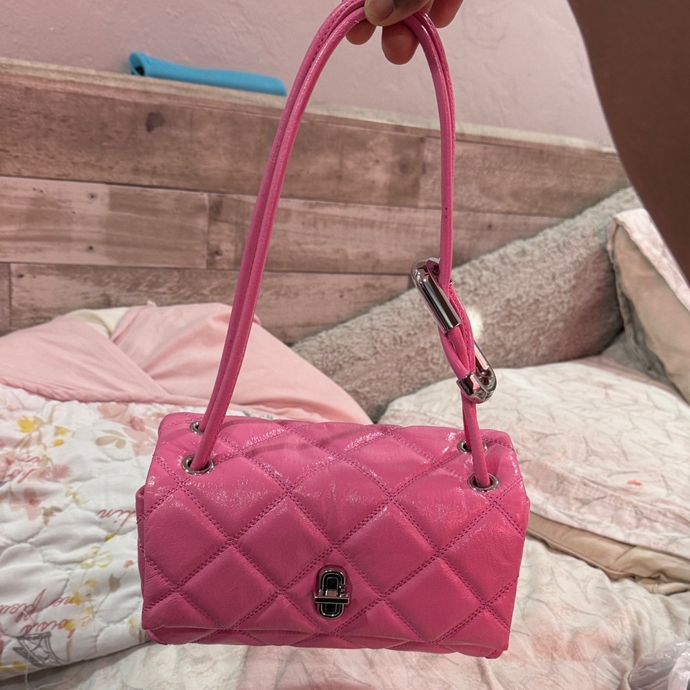 Marc Jacobs Pink Dual Quilted Shoulder Bag